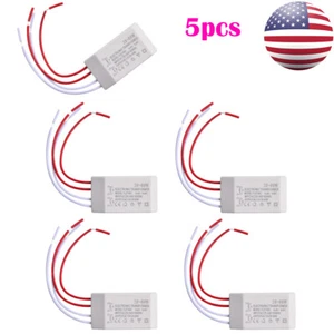 20-60W 220V To AC 12V LED Halogen Lamp Light Electronic Transformer Adapter USA - Picture 1 of 14