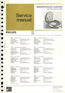 Manual de servicio Philips para 22 GF 303 Copy - Imagen 1 de 1