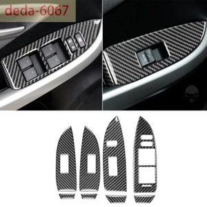 8×Carbon Fiber Window Lift Switch Button Panel Trim Kit For Toyot@ Prius 2012-15 - Picture 1 of 9
