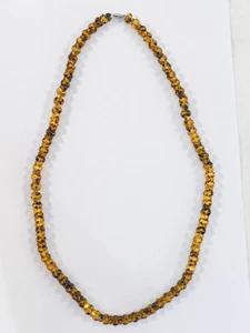 Ancien Collier vintage en verre poli imitation ambre - Picture 1 of 3