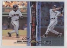 1999 Topps Finest Split Screen Refractor Left Barry Bonds Albert Belle #SS4