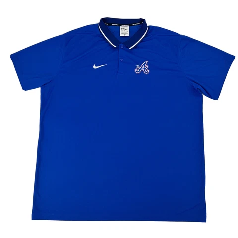 Atlanta Braves Shirt Men's XXL Blue Nike 2023 City Connect Performance Polo Cover