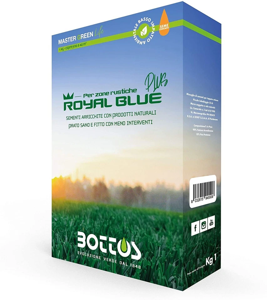 Bottos - ROYAL BLUE PLUS - Prato sano e fitto con meno interventi - 1 kg - Immagine 1 di 3