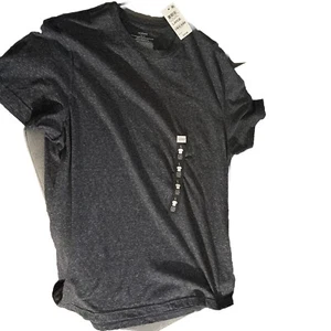 Alfani T Shirt Men Medium Black White Heather V Neck Short Sleeve Comfort Casual - Picture 1 of 4