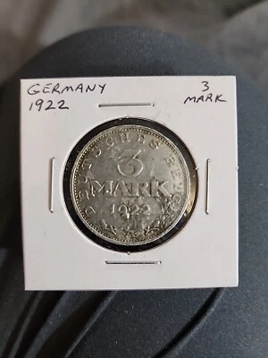 GERMANY. 1922, 3 Mark, J - Hamburg - Image 1 of 3