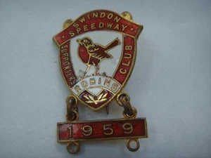 SWINDON SPEEDWAY SUPPORTERS CLUB ROBINS 1959? BADGE BY GLADMAN & NORMAN - Picture 1 of 1