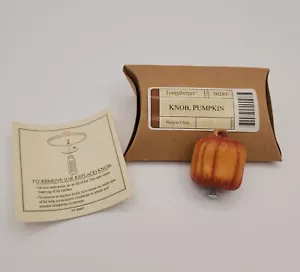 Longaberger Basket Lid Pumpkin Knob 50293 New in Box - Picture 1 of 7