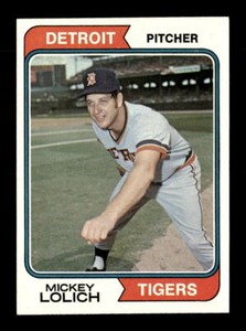 1974 Topps #9 Mickey Lolich Detroit Tigers  EX-MT+ Baseball Card *D465