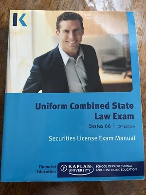 Kaplan Uniform Combined State Law Exam Series 66 Exam Manual 10th Edition - Image 1 of 4