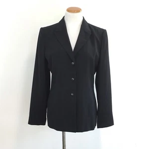 Chaqueta Blazer Kasper Mujer Talla 10 Negra 3 Botones Delanteros Completamente Forrada Gran Look - Imagen 1 de 9