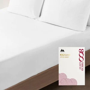 Luxury 100% Egyptian Cotton King Fitted Sheet Only - Premium 800 TC Hotel Qua... - Picture 1 of 8