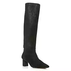 3.1 Phillip Lim Women's Tess Suede Square Toe Boots Black EUR 36.5 US 6.5 - Picture 1 of 1