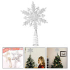 Glitter Snowflake Tree Topper for Xmas Tree Decoration