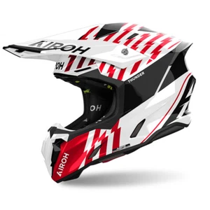 Casco moto cross Airoh Twist 3 THUNDER ROSSO off road motard enduro HELMET - Picture 1 of 3