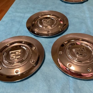(3) MC2 CADILLAC CHROME WREATH CREST CHROME 7" DIA WHEEL RIM CENTER CAP - Picture 1 of 5