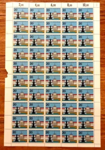 Hoja Federal Nº 420 con ambos defectos de placa 420 I + II sin fijasellos RFA MNH - Imagen 1 de 5
