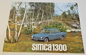Brochure Publicitaire SIMCA 1300 - Non Daté - Bel Etat - Imagen 1 de 5