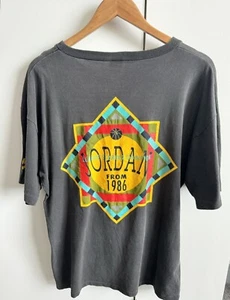 Vintage Nike Jordan Jumpman Tee Tshirt Black League Scoring Champion 1986 Large - Picture 1 of 6
