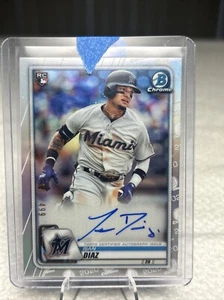 2020 Bowman Chrome Isan Diaz Marlins CRA-ID RC Refractor Auto /499 - Picture 1 of 6