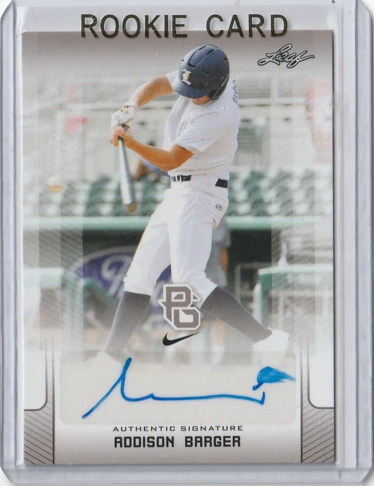 2017 Leaf Perfect Game Addison Barger Auto Rookie Card RC Mint (Blue Jays) - Image 1 of 1