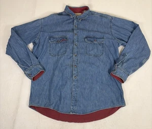 L. L. Bean Hemd Flanell gefüttert Jeansjacke Shacket Baumwolle Knopf Herren XL-Tall - Bild 1 von 14