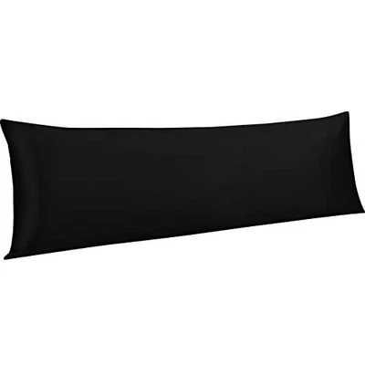  Egyptian Cotton Body Pillowcase - 500 Thread Count Body (20 x 54 Inches) Black - Image 1 of 4