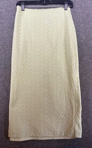 Altar'd State Women’s Green A-Line Midi Floral Eyelet Skirt Size Medium - Picture 1 of 9