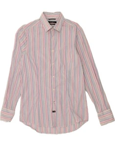 GUESS BY MARCIANO Mens Regular Fit Shirt Large Multicoloured Striped BL04 - Picture 1 of 3