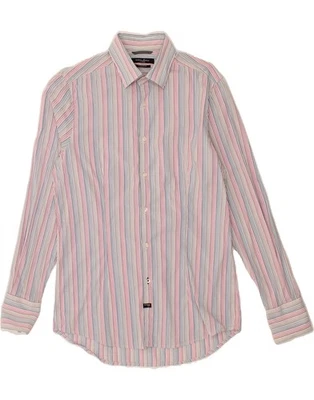 GUESS BY MARCIANO Mens Regular Fit Shirt Large Multicoloured Striped BL04 - Image 1 of 3