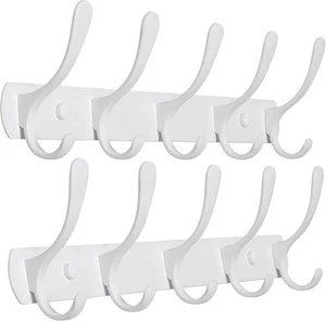 Perchero de pared moderno con 5 ganchos, paquete de 2, perchero de pared de - Imagen 1 de 6