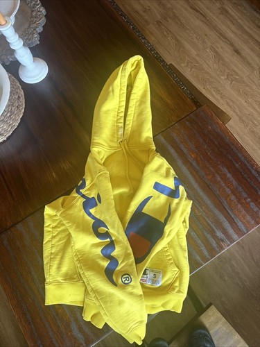 Felpa con cappuccio Supreme Champion gialla taglia S