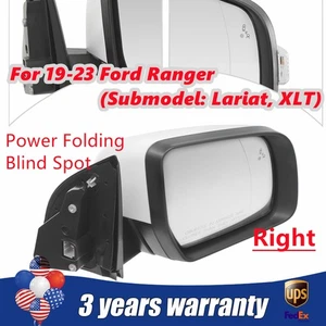 For 2019-2023 Ford Ranger (submodel: Lariat, Xlt) Folding Right Rearview Mirror - Bild 1 von 10