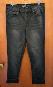 Diane Gilman DG2 Women's Stretch Black Capri Denim Jeans Size 12 - Picture 1 of 8