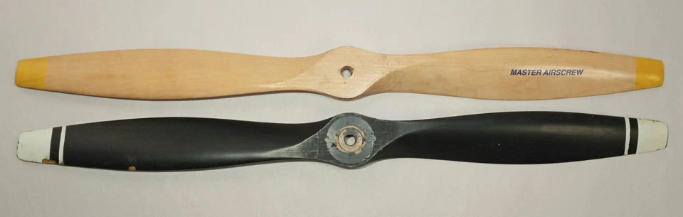 2pc Master Airscrew 18x8 Model RC Airplane Propeller Lot  Wood Vintage - Image 1 of 4