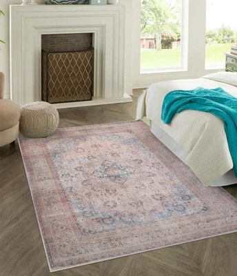 GLN Rugs Tiriala - Indoor, Machine Washable Area Rug Multi/Pink Home Rugs - Image 1 of 4