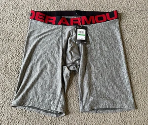 Neu mit Etikett Under Armour Tech Boxer Jock taillierte Herrenshorts - grau - Größe Large - Bild 1 von 3
