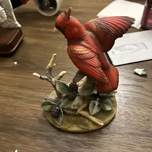 Vintage 90’s Cardinal by Andrea by Sadek Porcelain Male Cardinal Figurine w/base - Picture 1 of 5
