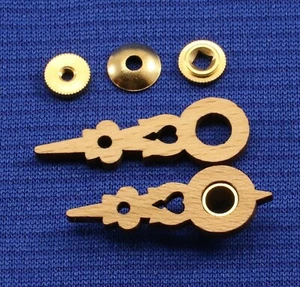 Wood Cuckoo Clock Hands Fits Regula For 60 mm or 2 1/4" Dial w/ Nuts - Picture 1 of 1