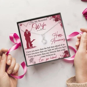 Romantic Gift For My Beautiful Wife I Love You Forever Alluring Beauty Necklace - Picture 1 of 4