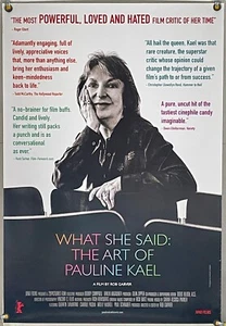 WHAT SHE SAID PAULINE KAEL DS ROLLED ORIGINAL ONE SHEET MOVIE POSTER (2018) - Picture 1 of 2