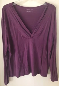 Coldwater Creek Ladies Purple Blouse Size XL 18 - Picture 1 of 7