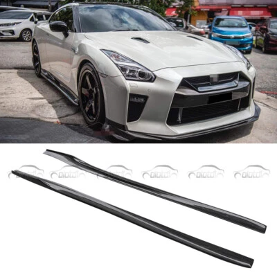 Para Nissan GT-R R35 VRS 2017-23 Estilo Fibra de Carbono OE Faldones Labio de Extensión Foto 1 de 4