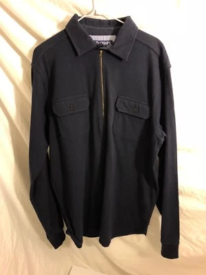 Xl mens navy blue chaps ralph lauren half zip Jacket Pullover Xlarge - Image 1 of 4
