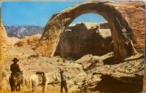 Utah AZ Postal PUENTE ARCO IRIS Arco Caballo Navajo Bridge Canyon 1956 Lollesgard - Imagen 1 de 2