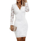 Ladies Dress Lace Long Sleeves Daily Wear Elegant Women Gown Party Bodycon Dress