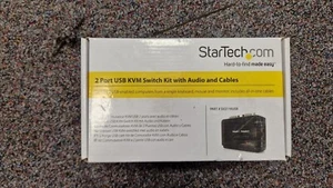 Startech SV211KUSB 2 Port Black USB KVM Switch Kit with Audio and Cables - Picture 1 of 2
