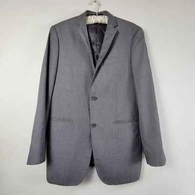 Ferrecci Uomo Made in Italy Double Vented Blazer Sport Jacket Size 42L Gray - Image 1 of 4