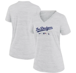 Nike Women's LA Dodgers City Connect Velocity Space-Dye Performance Tee Wht 2XL - Picture 1 of 3