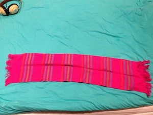 Pink And Multicoloured Stripped Scarf - Bild 1 von 1