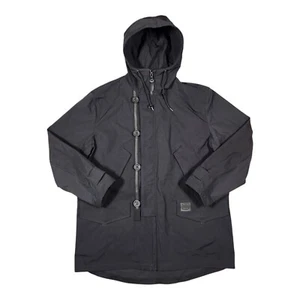 Coach Military Black Hooded Zip Jacket Mens Large - Picture 1 of 12